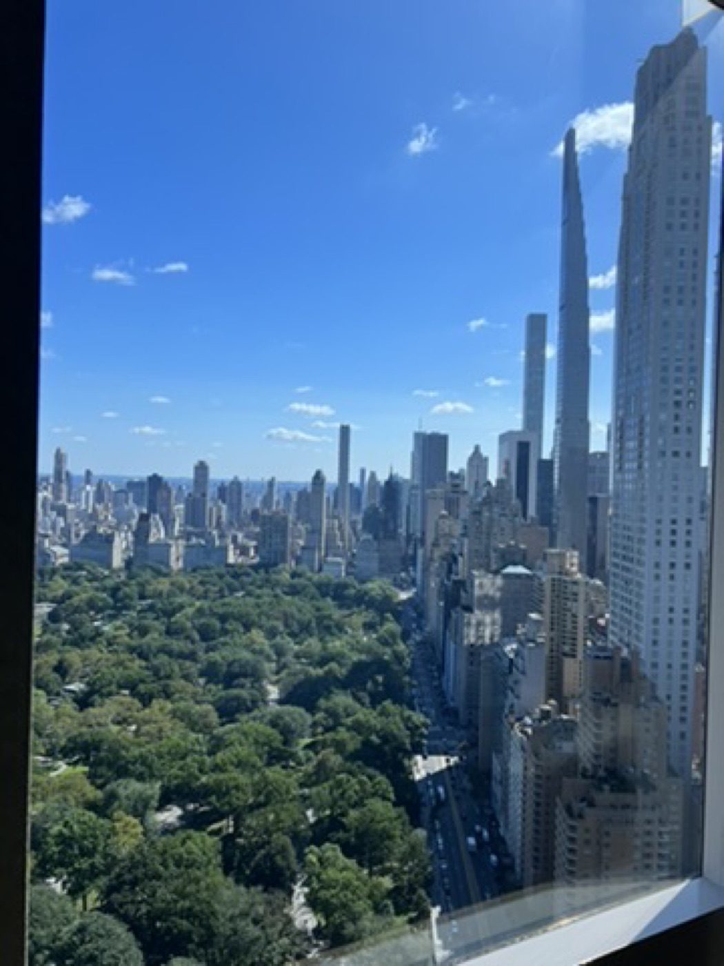 Central Park skyline down the avenue